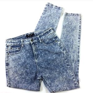 M & R 80s Acid Wash High-rise Jeans